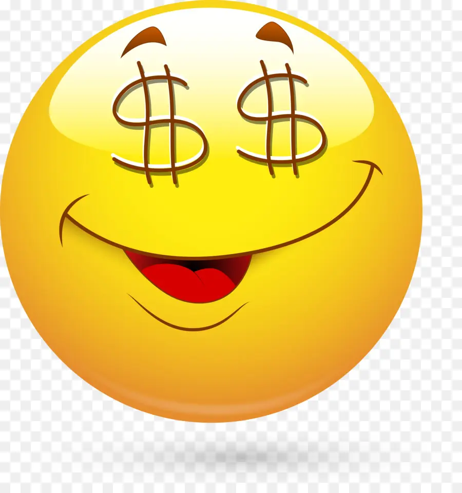 Dolar Gözlü Emoji，Gülen Yüz PNG