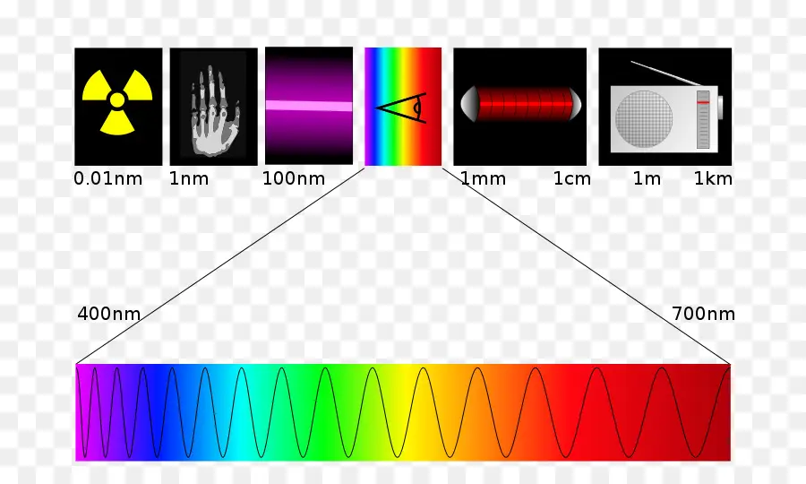 Elektromanyetik Spektrum，Görünür Işık PNG