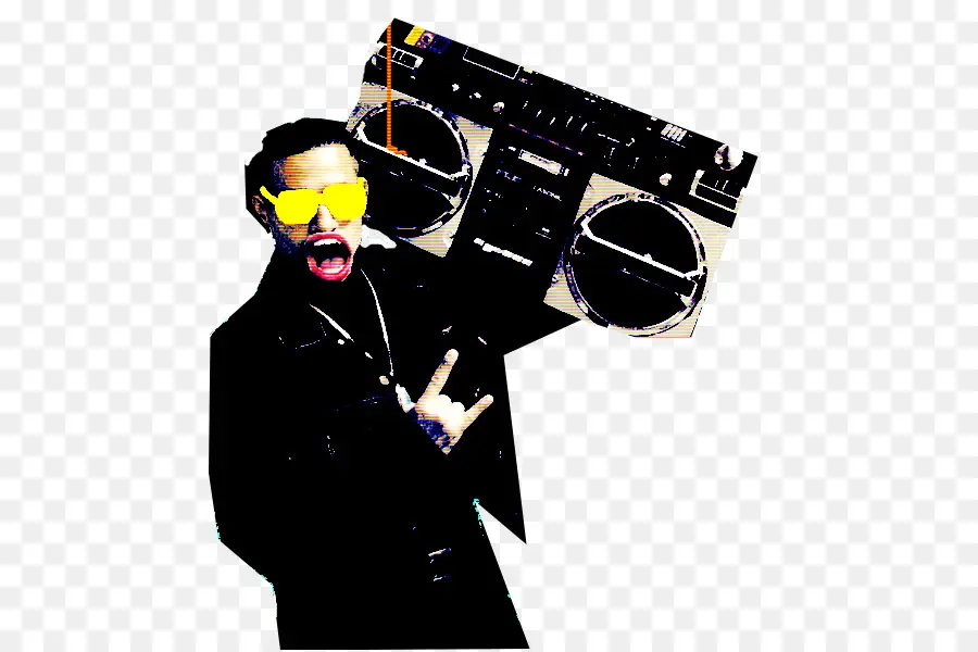 Boombox'lı Kişi，Müzik PNG