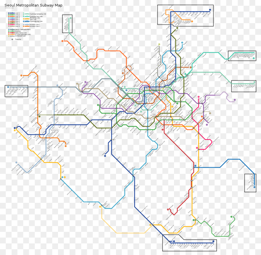 Seul Metropolitan Metro Haritası，Metro PNG