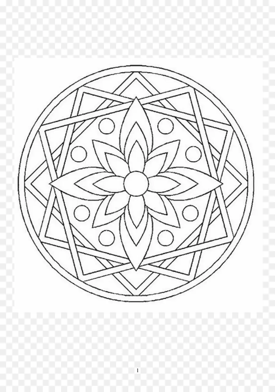 Mandala Deseni，Geometrik PNG