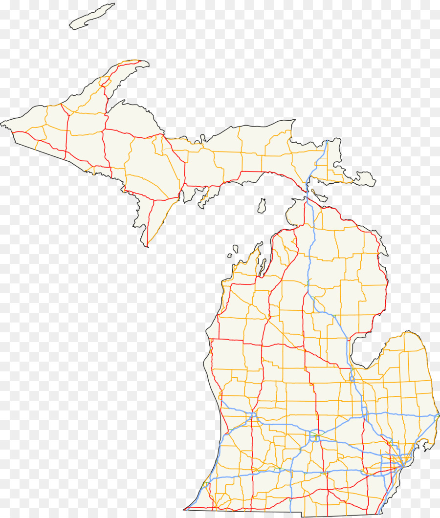 Michigan，Michigan State Trunkline Karayolu Sistemi PNG