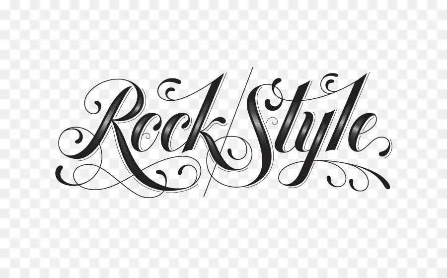 Rock Stili Metin，Tipografi PNG