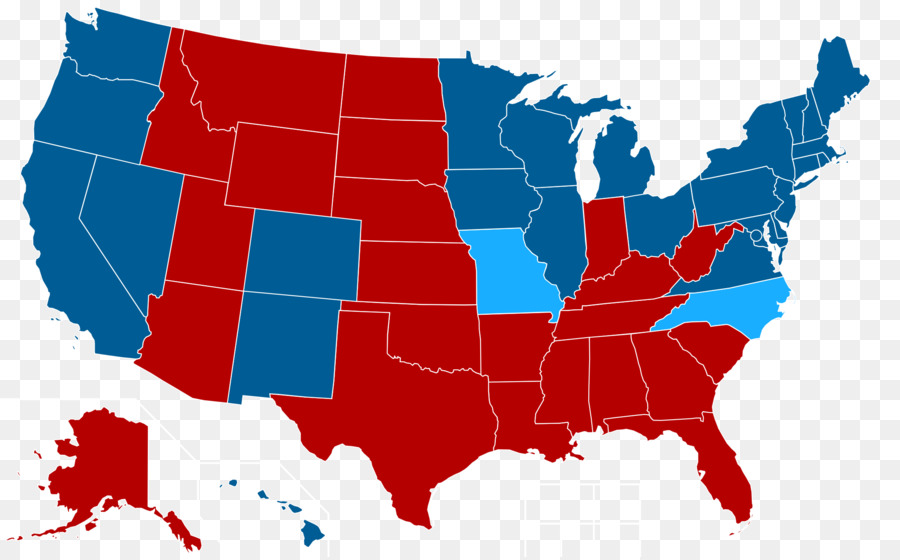 Amerika Birleşik Devletleri，Kırmızı Ve Mavi Eyaletler PNG
