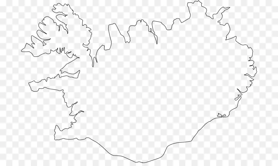 İzlanda，Harita PNG