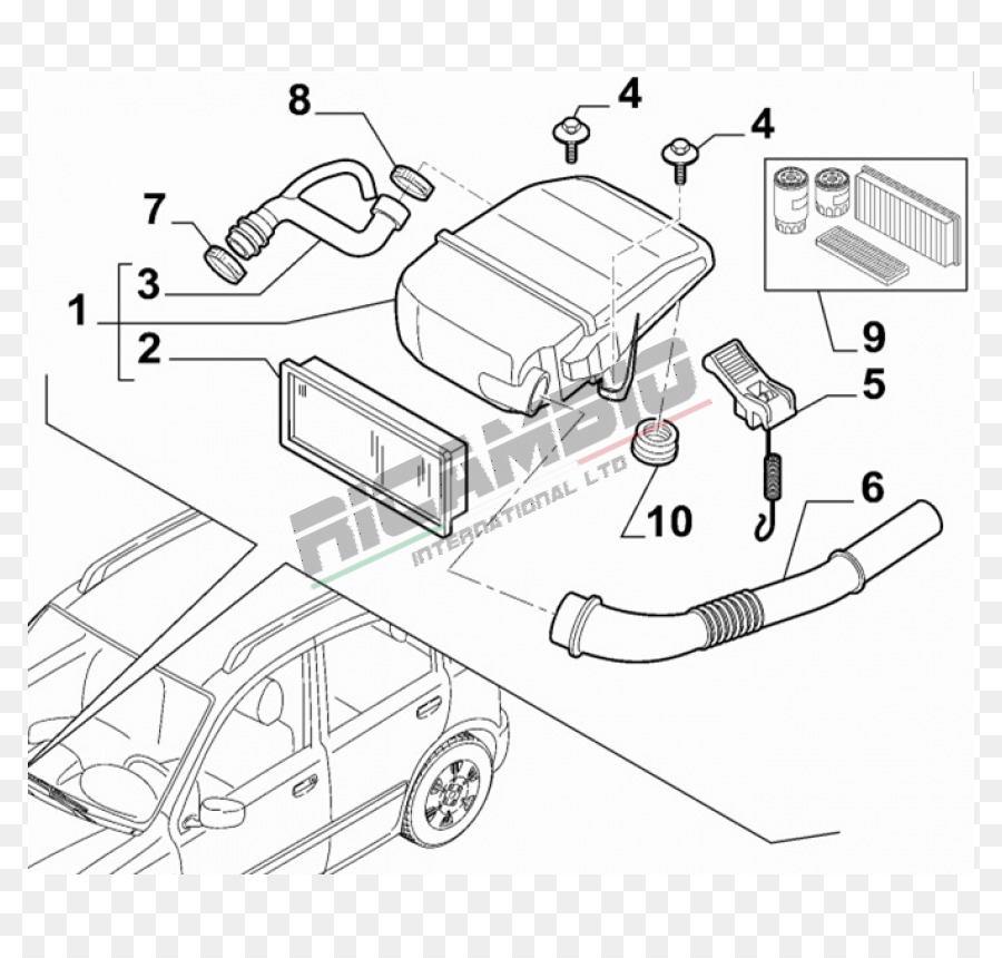 Araba Parçaları，Motor PNG