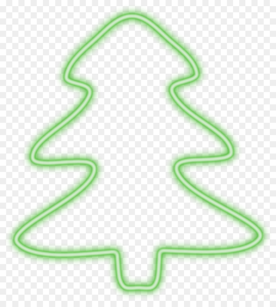 Yeşil Neon Ağacı，Noel PNG