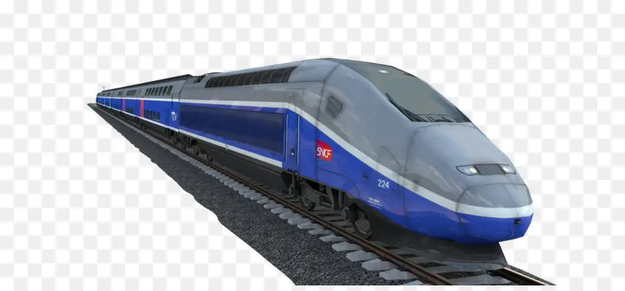 Yüksek Hızlı Tren，Mavi PNG