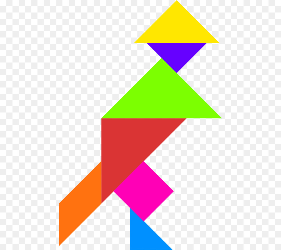 Renkli Tangram，Şekiller PNG