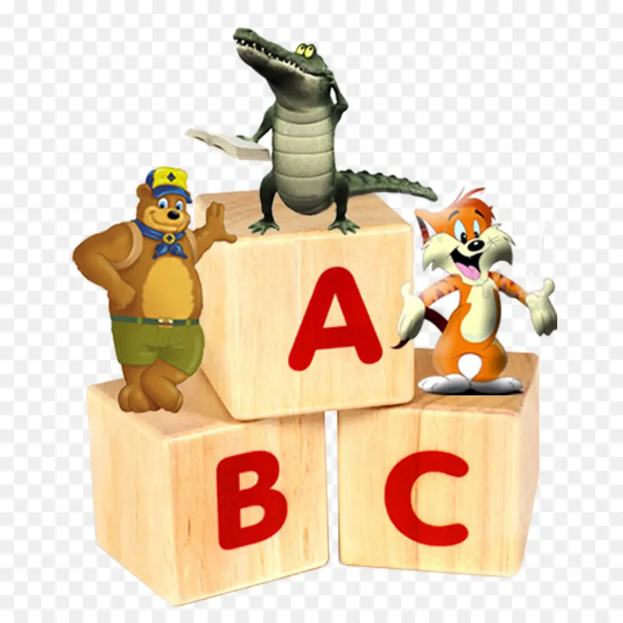 Karikatür Hayvanlı Abc Blokları，Alfabe PNG