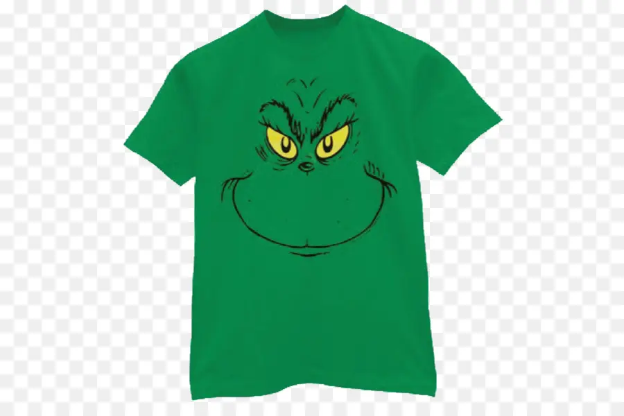 Grinch Tişört，Yeşil PNG