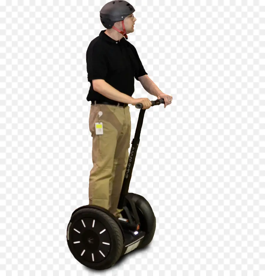 Segway'deki Kişi，Kask PNG