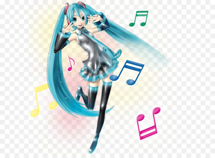 Hatsune Miku，Mavi Saç PNG