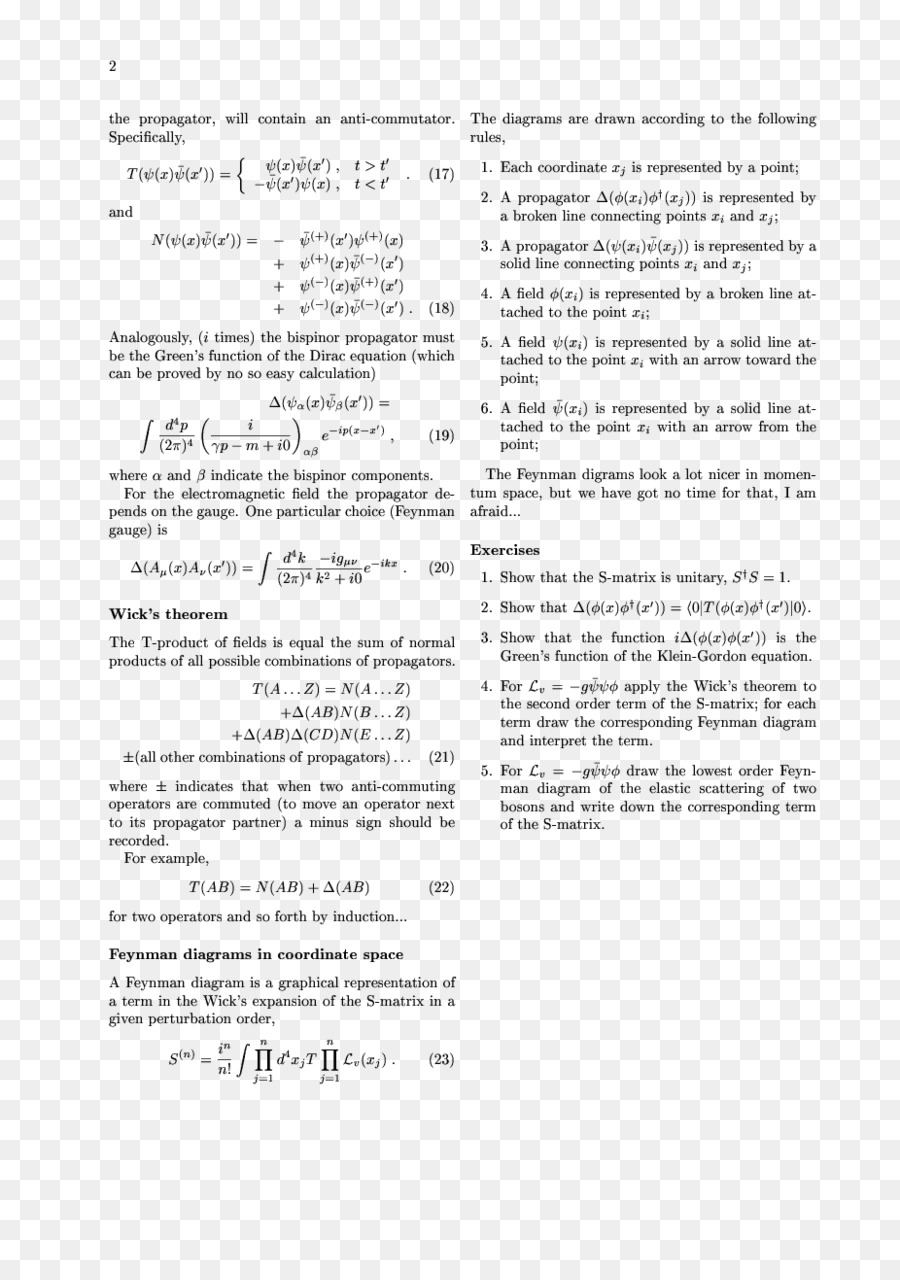 Giriş Kuantum Alan Teorisi，Feynman Diyagramı PNG