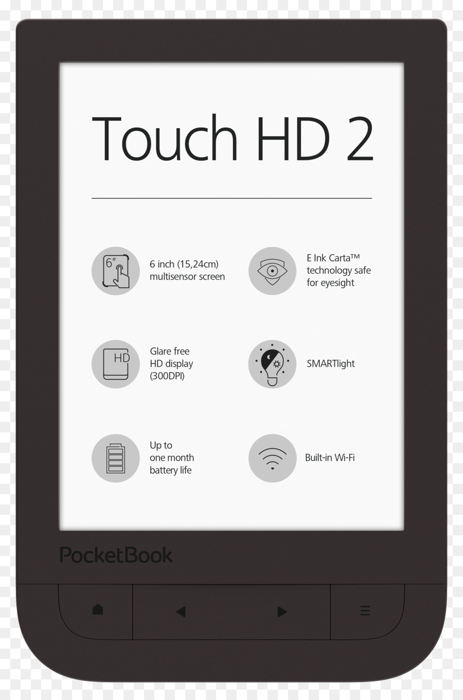 E Kitap Okuyucu 152 Cm Cep Kitabı Touch Hd，Pocketbook Touch Hd 8 Gb Linux çekirdeği 30 1 Ghz Siyah PNG