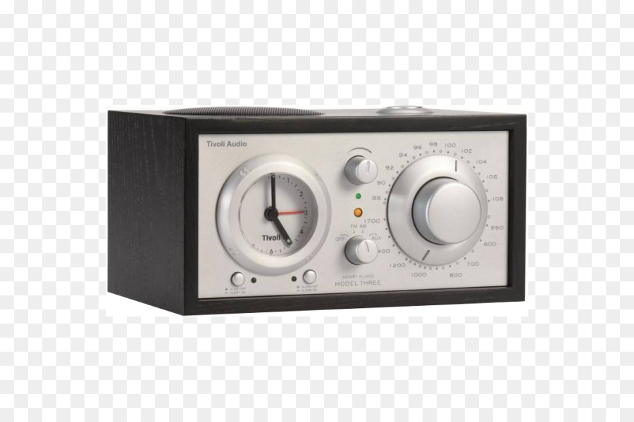 Radyo，Tivoli Audio Model üç Bt Alarm Saatli Radyo Siyah Gümüş PNG