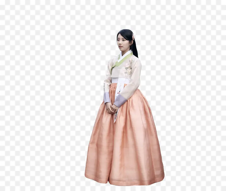 Geleneksel Kıyafetli Kadın，Hanbok PNG