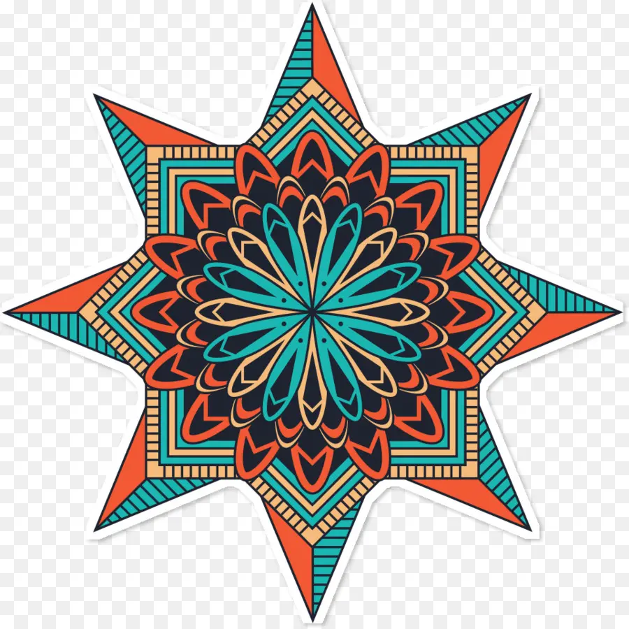 Renkli Mandala，Model PNG