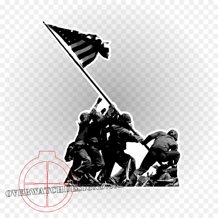 Iwo Jima Bayrağı Yükseliyor，Askerler PNG