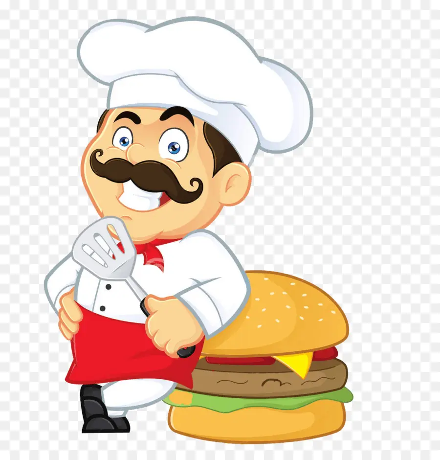 Karikatür şef，Burger PNG