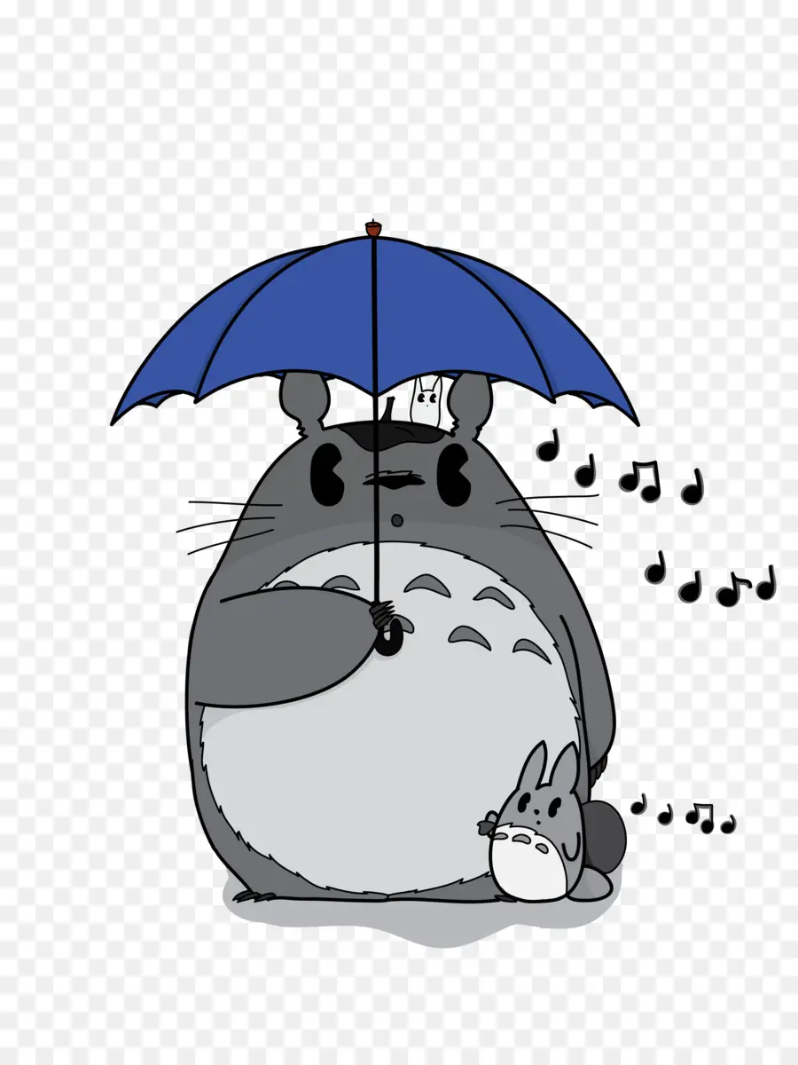 Totoro şemsiye Ile，Anime PNG