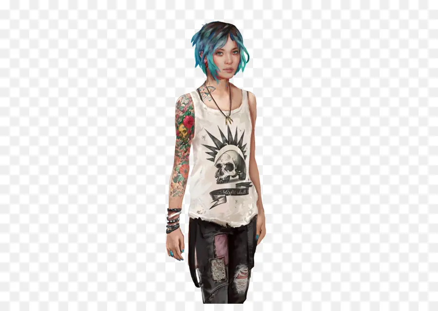 Punk Kız，Dövmeler PNG