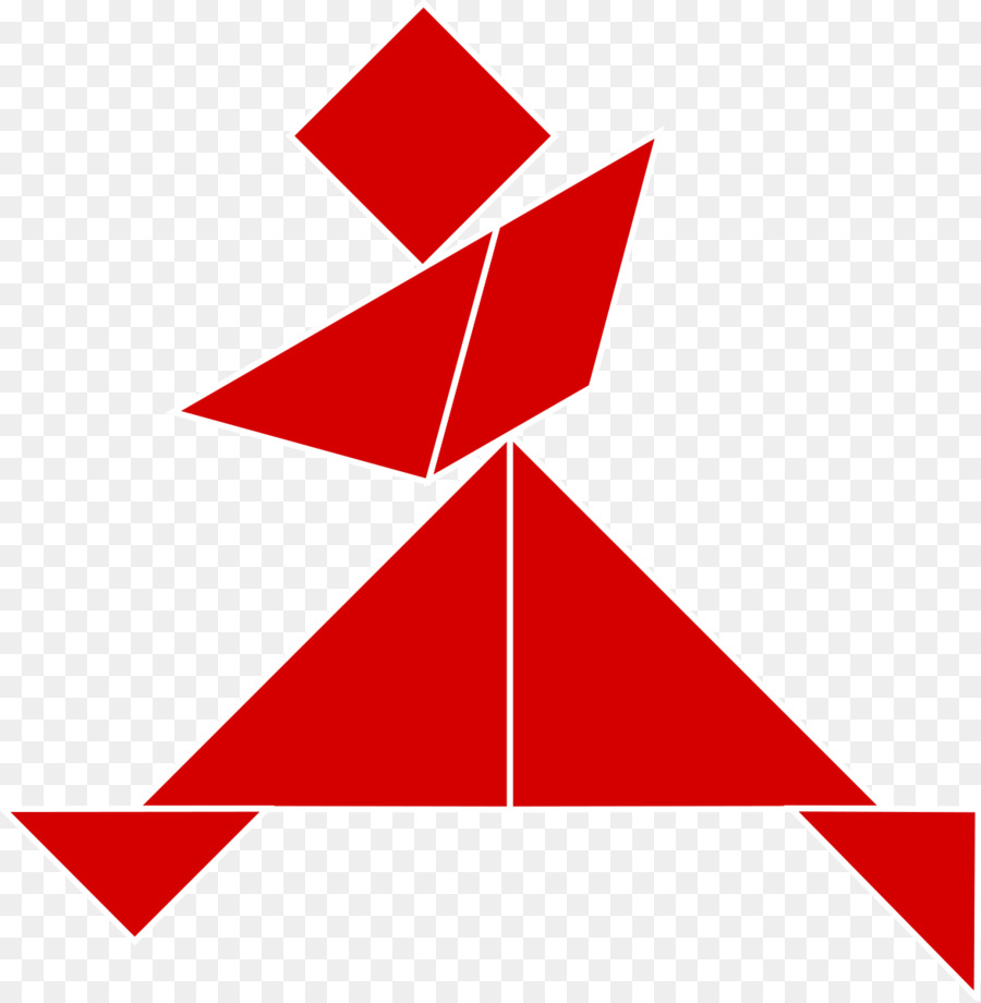 Kırmızı Tangram Kuşu，Bulmaca PNG