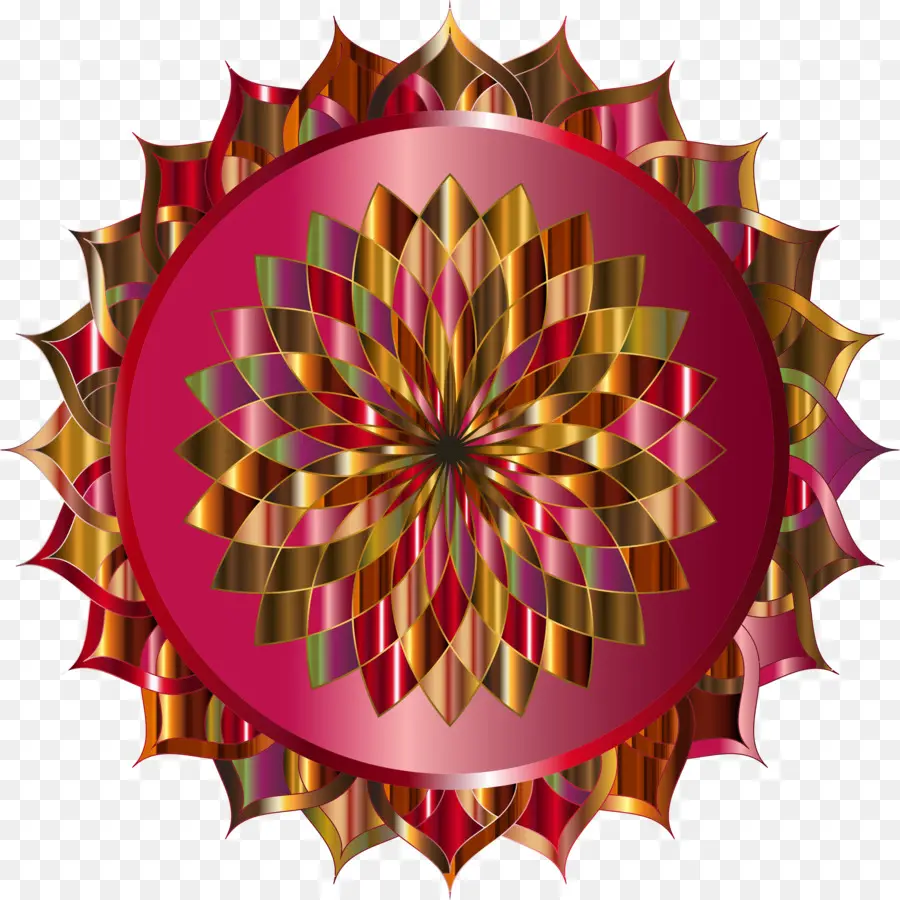 Renkli Mandala，Geometrik PNG