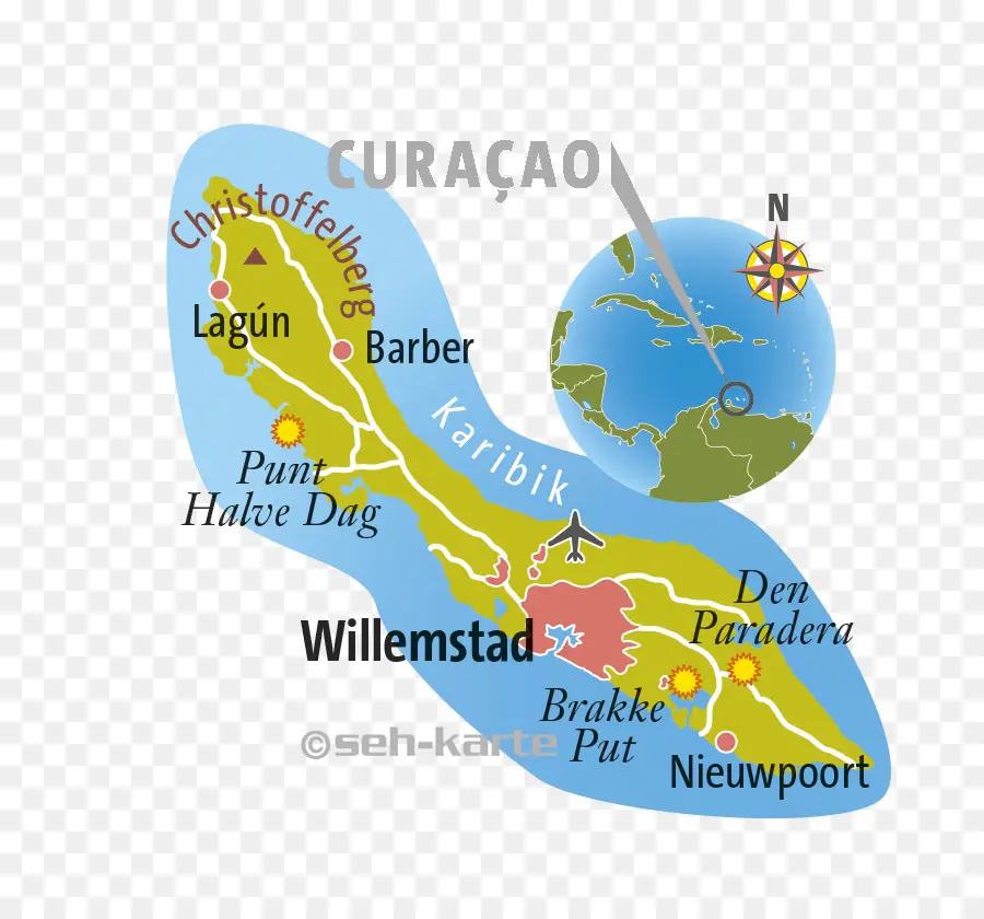 Curaçao Haritası，Ada PNG