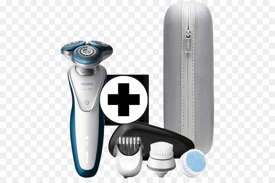 Philips，Philips Shaver Series 7000 S7520 Tıraş Makinesi Akülü Donanma Blueceramic Beyaz PNG