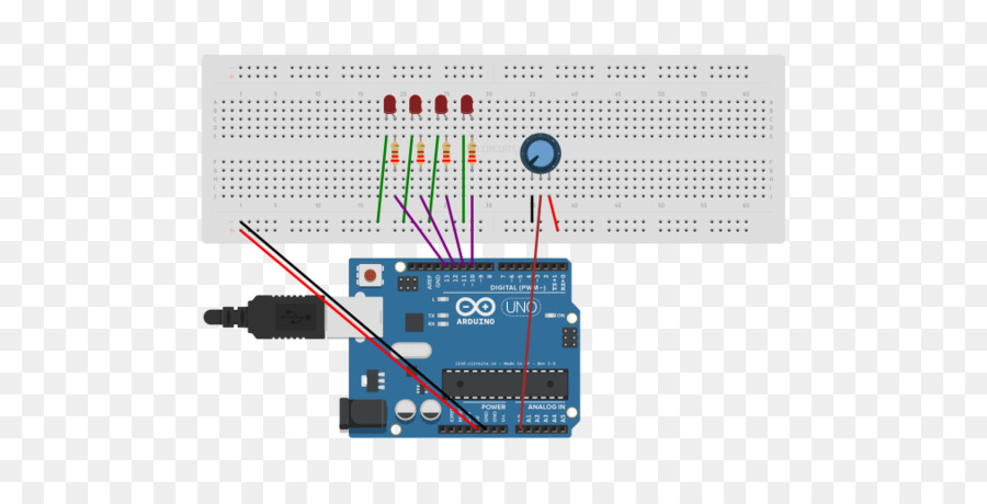 Arduino Ve Devre Tahtası，Devre PNG