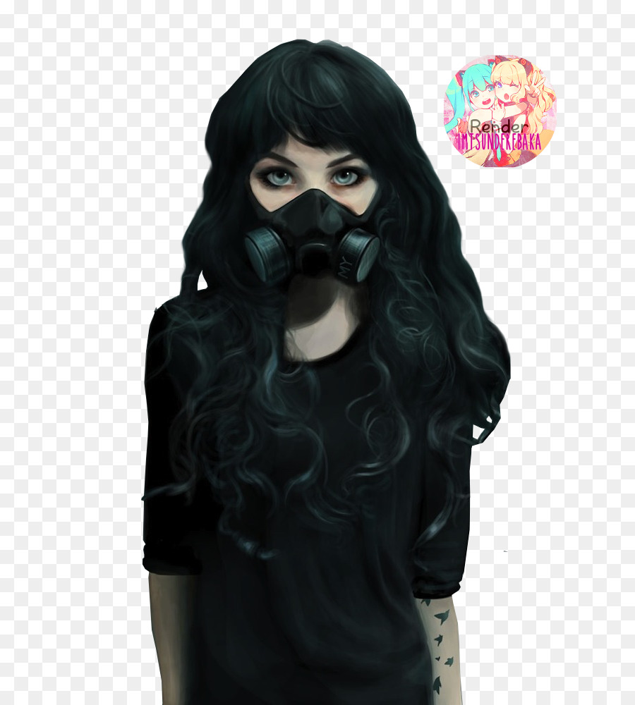 Gaz Maskeli Kız，Maske PNG