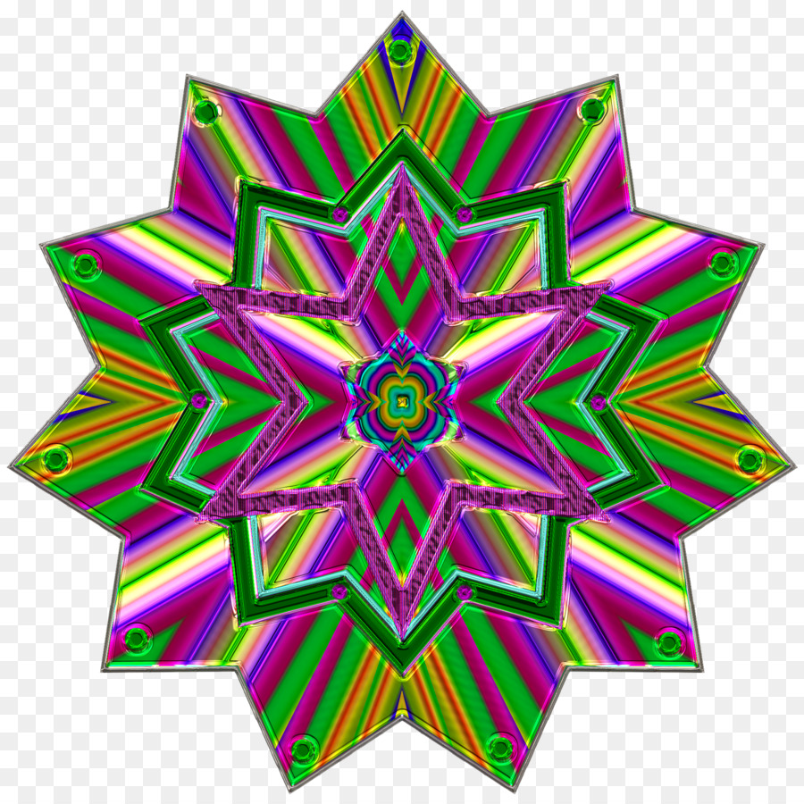 Renkli Mandala，Çiçek PNG