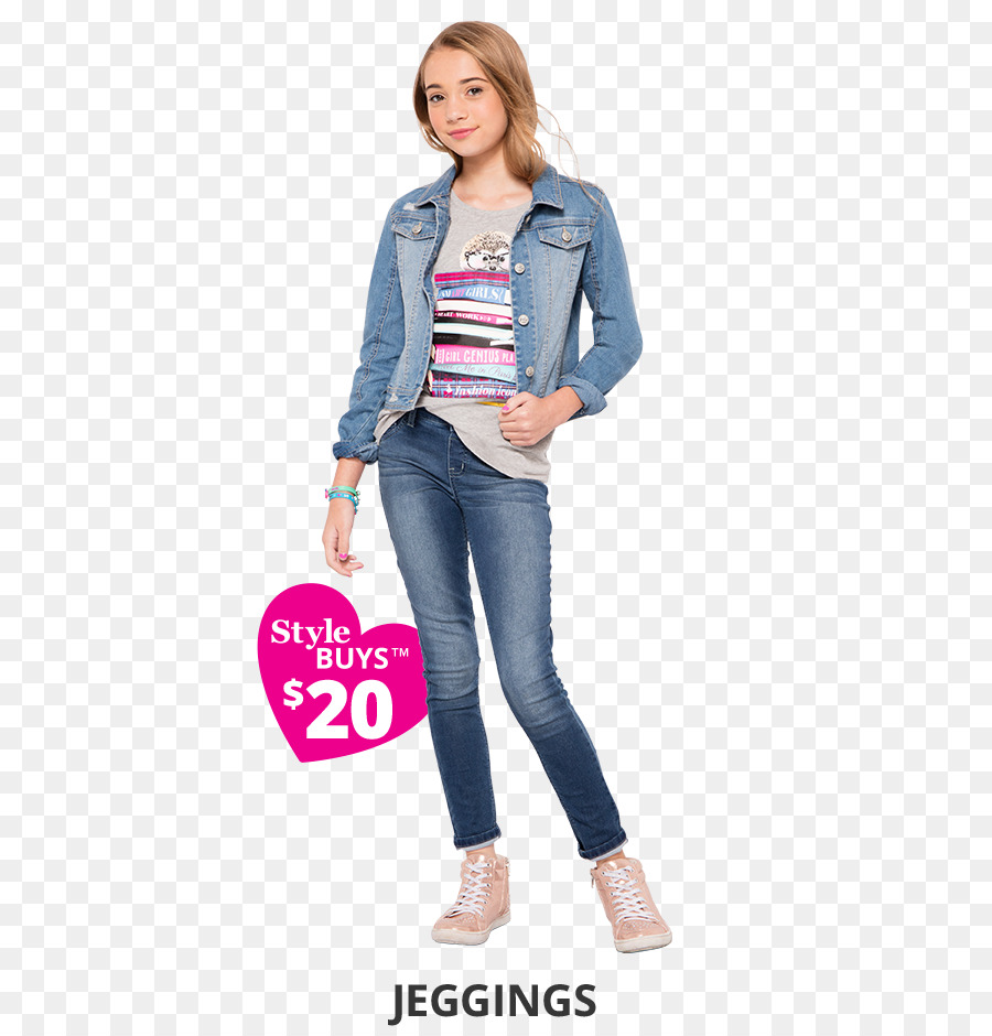 Jeggings'li Kız，Kot PNG