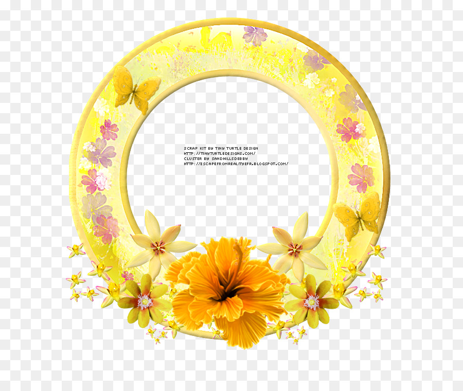 çiçek Tasarımı，Resim Çerçeveleri PNG