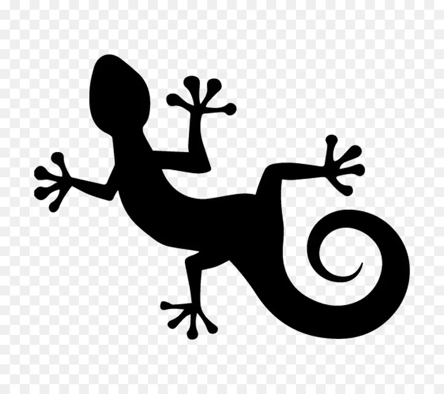 Kertenkele Silueti，Geko PNG