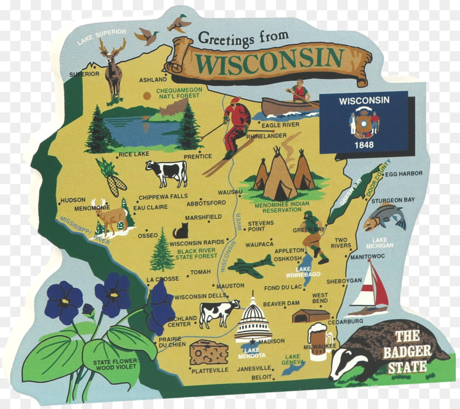 Wisconsin，Harita PNG