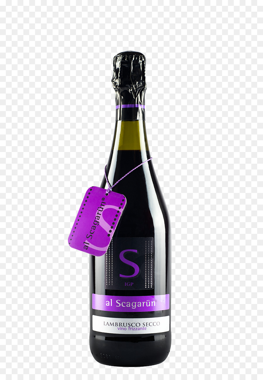 Lambrusco Secco Şişesi，şarap PNG