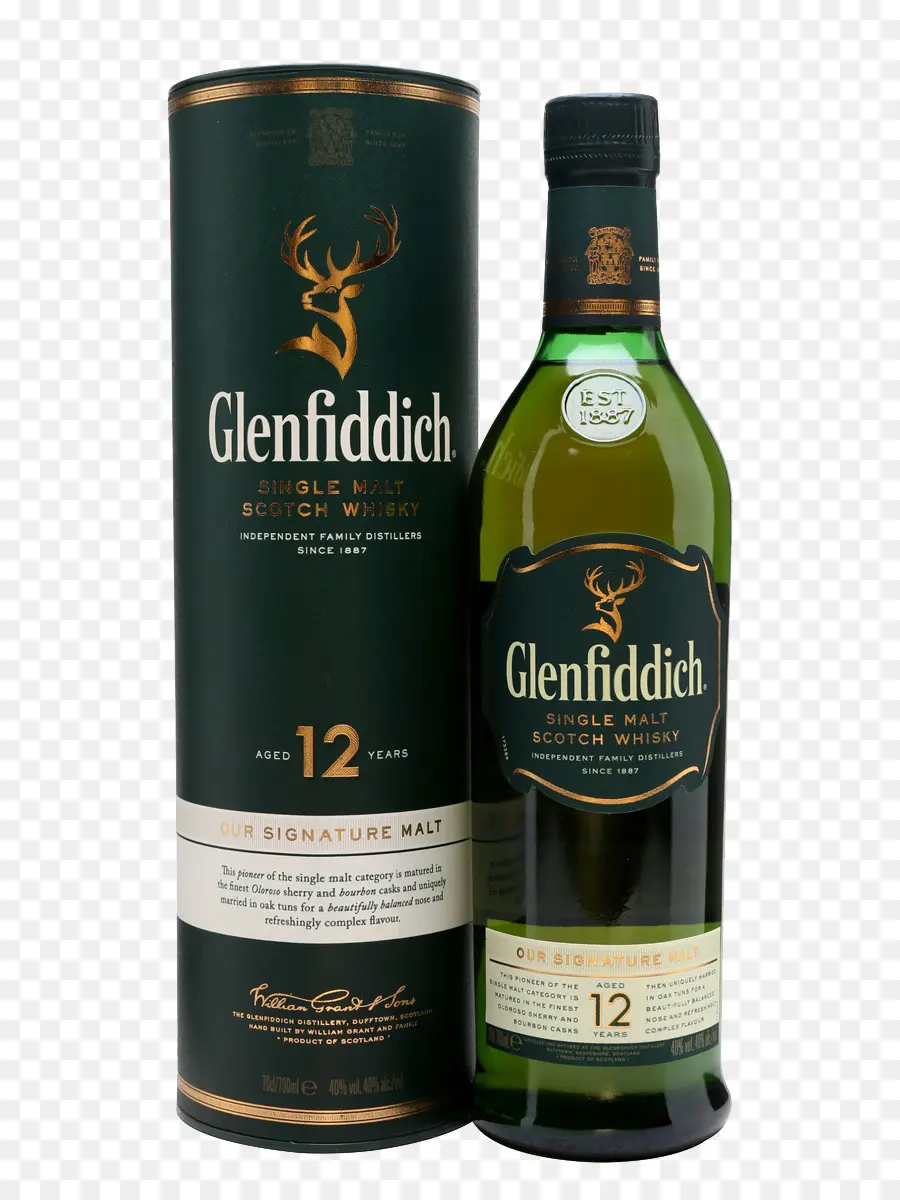 Glenfiddich şişesi，Viski PNG