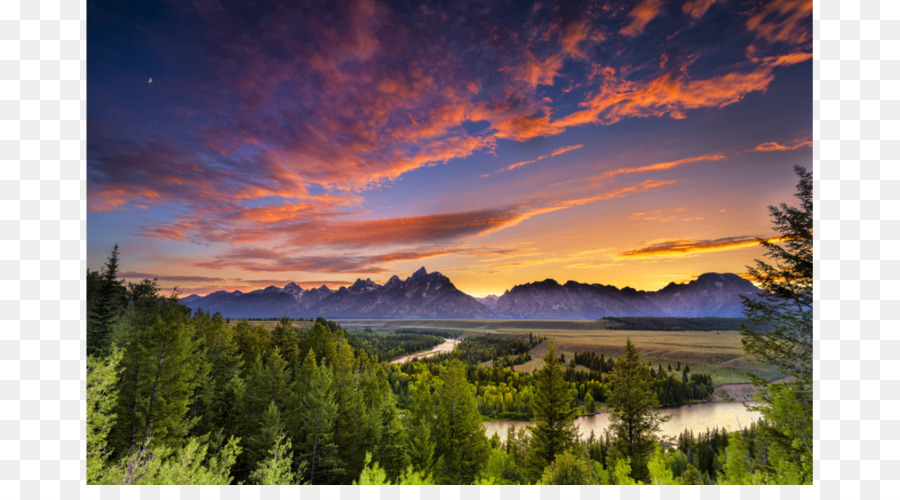 Grand Teton，Moran Dağı PNG