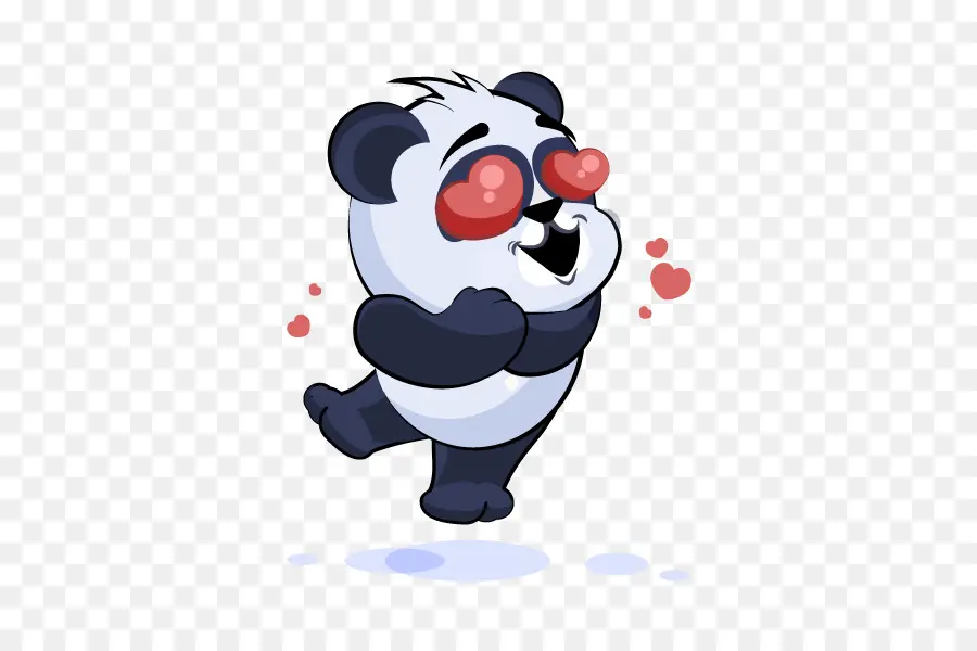 Kalp Gözlü Panda，Panda PNG