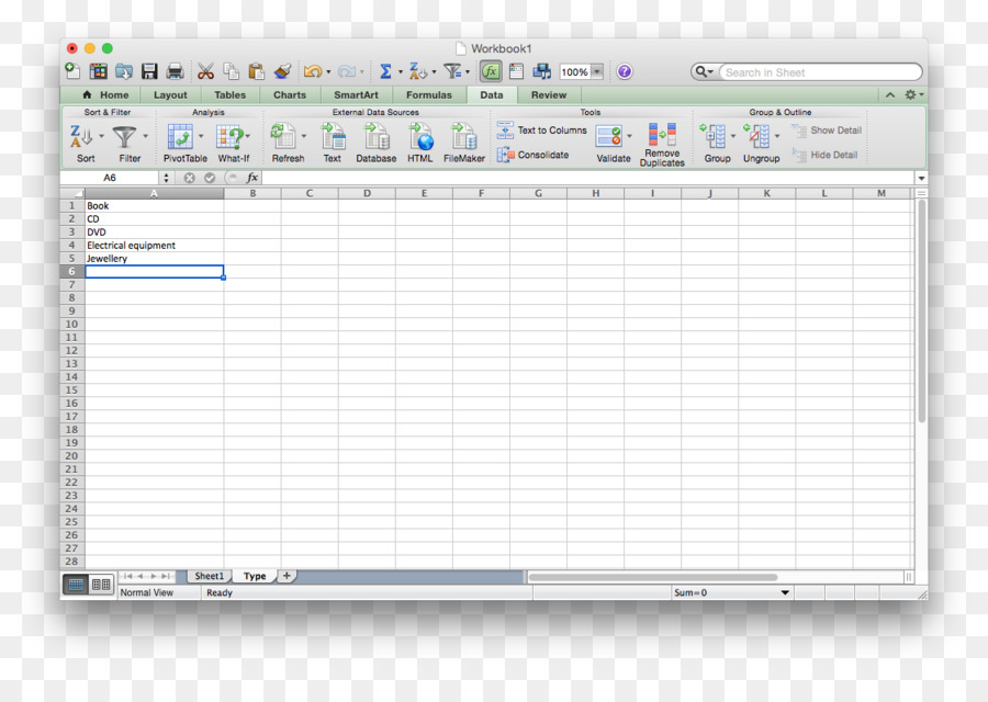 Elektronik，Microsoft Excel PNG