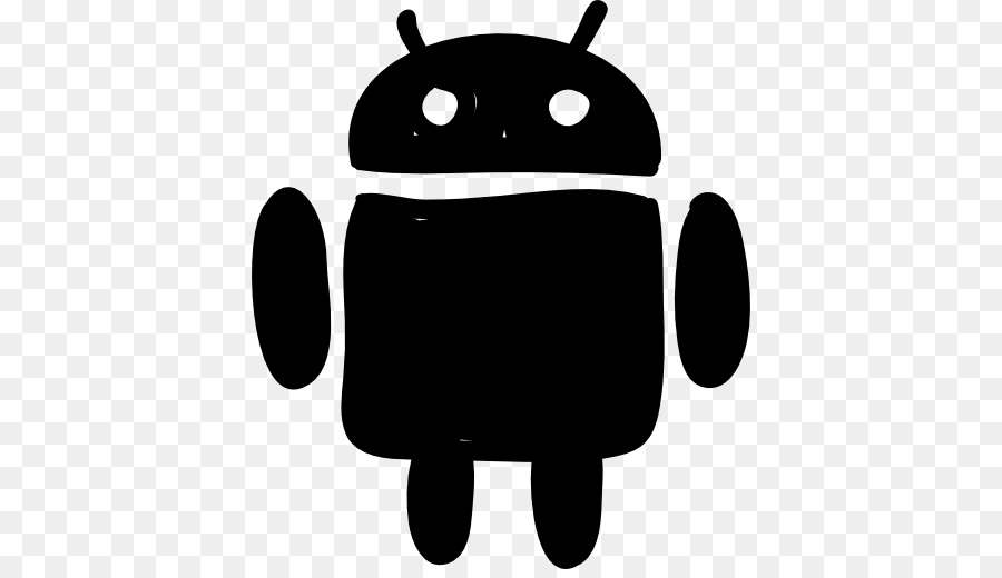 Android Logosu，Siyah PNG