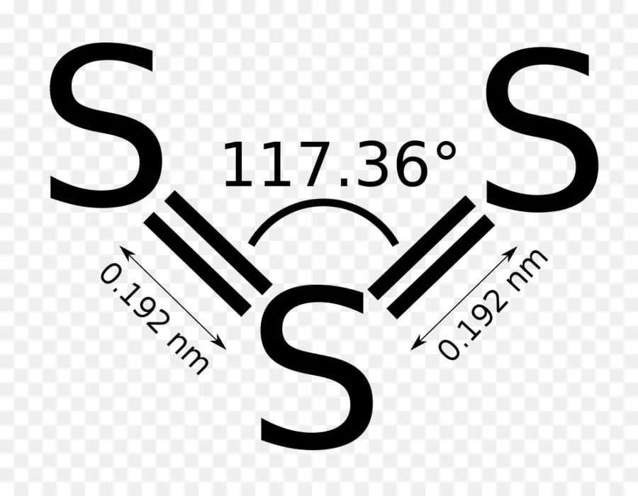 Kükürt Molekülü，Kimyasal Yapı PNG