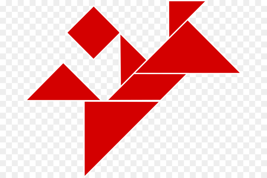 Kırmızı Tangram Kuşu，Bulmaca PNG