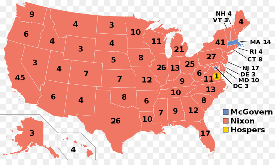 Amerika Birleşik Devletleri Başkanlık Seçimi 1972，Amerika Birleşik Devletleri Başkanlık Seçimleri 1968 PNG