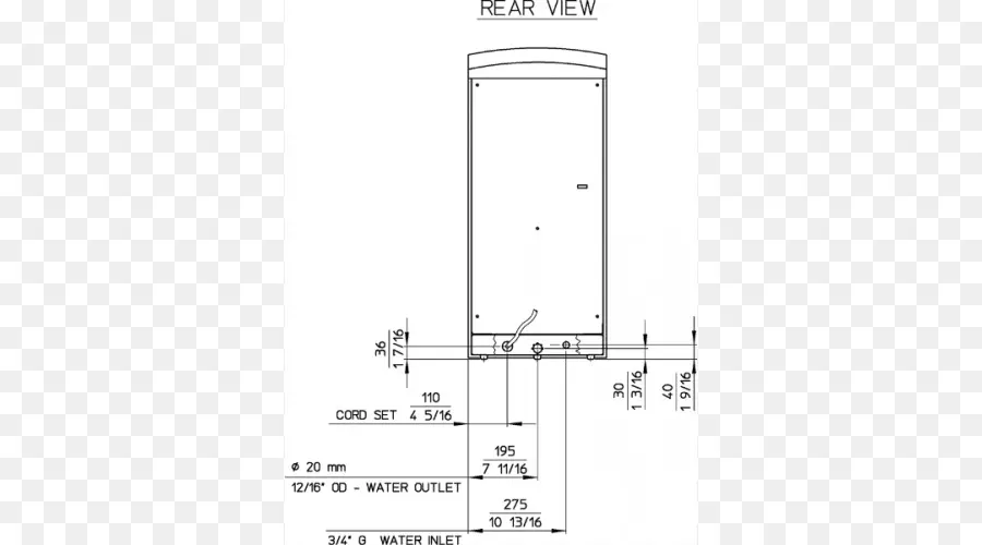 Teknik Çizim，Arka Görünüm PNG