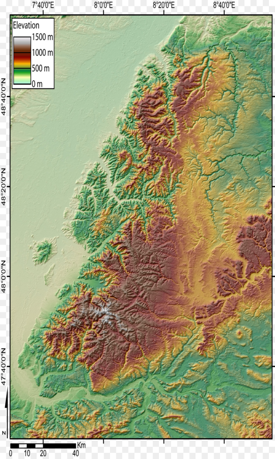 Topografya，Sayısal Yükseklik Modeli PNG