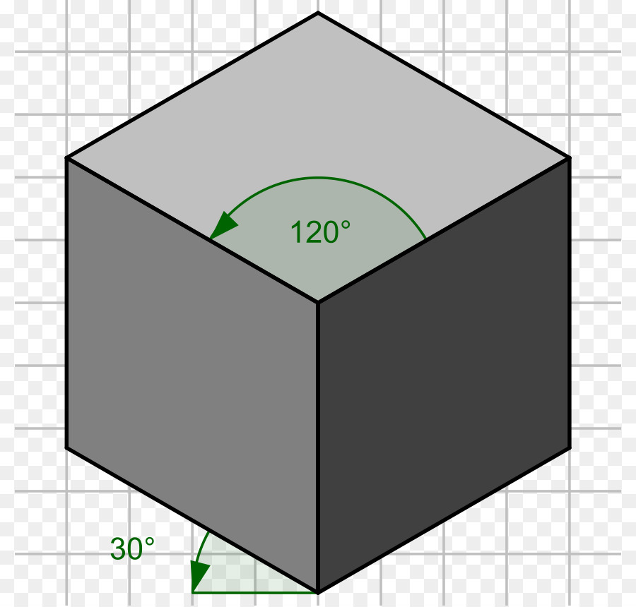 İzometrik Küp，3 Boyutlu PNG