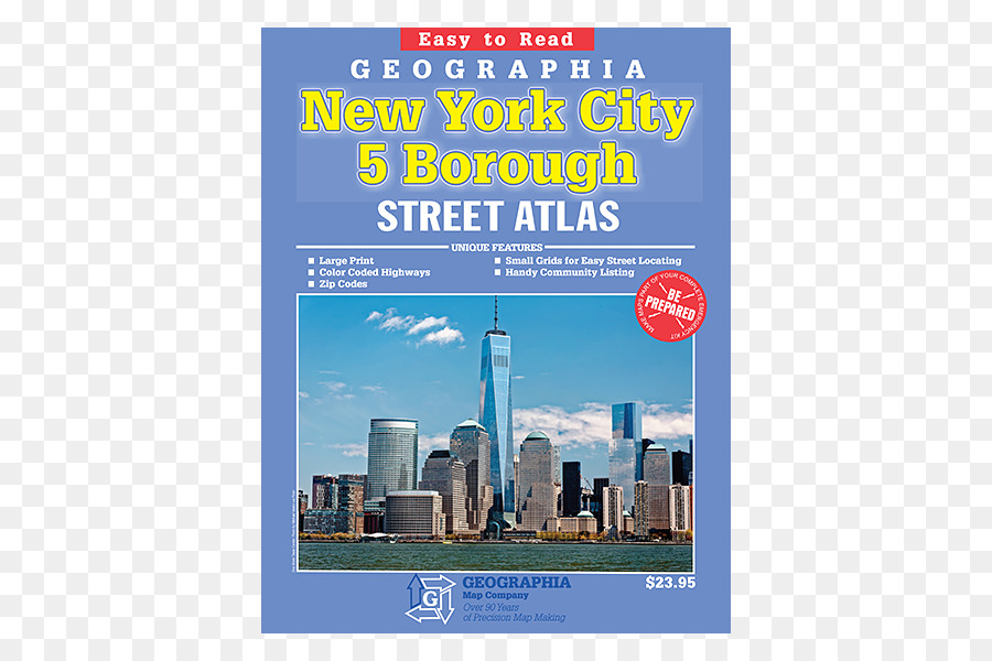 Geographia New York 5 Ilçe Streetatlas，Ufuk PNG